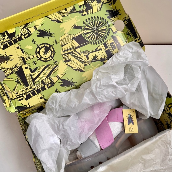 NWT Fly London Taji Sky Blue/Baby Pink Platform Sandals Size EU 40 US 9-9.5 - Picture 15 of 16